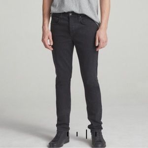 Rag & Bone Men’s Fit 1 Jeans Size 31 Charcoal Grey Gray Black Shelter Slim Denim